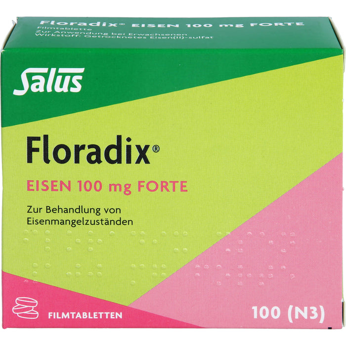 Floradix Eisen 100 mg forte Filmtabletten, 100 pcs. Tablets