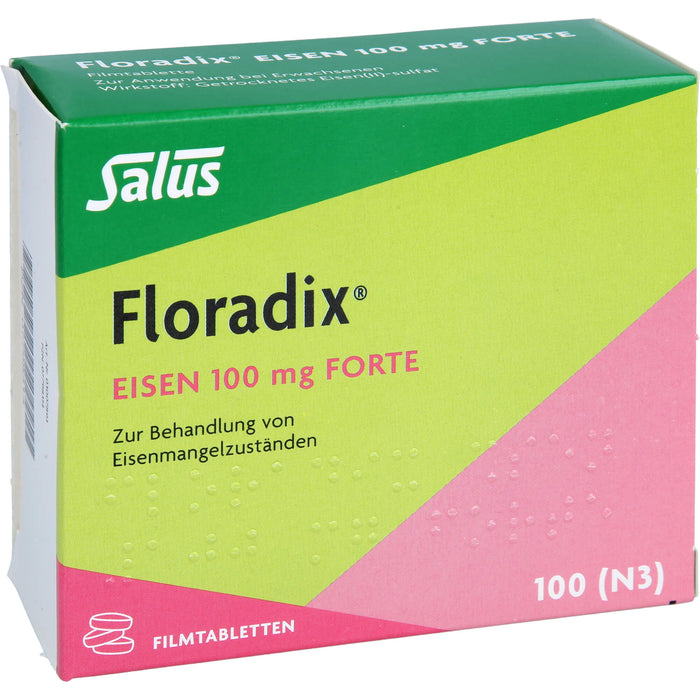 Floradix Eisen 100 mg forte Filmtabletten, 100 pc Tablettes