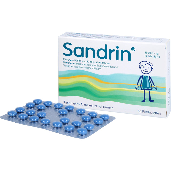 Sandrin Filmtabletten bei Unruhe, 50 pcs. Tablets