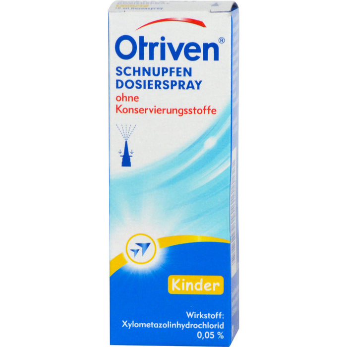 Otriven 0,05 % ohne Konservierungsstoffe Dosierspray für Kinder bei Schnupfen, 10 ml Lösung