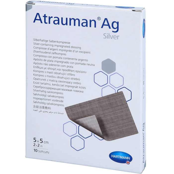 Atrauman Ag 5x5cm steril Kompressen, 10 St KOM