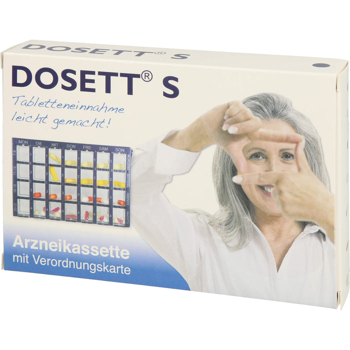 Dosett S Arzneikassette mit Verordnungskarte blau, 1 pcs. Dosette