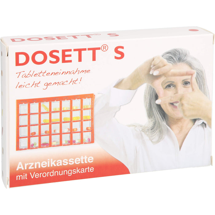 Dosett S Arzneikassette mit Verordnungskarte rot, 1 pcs. Dosette