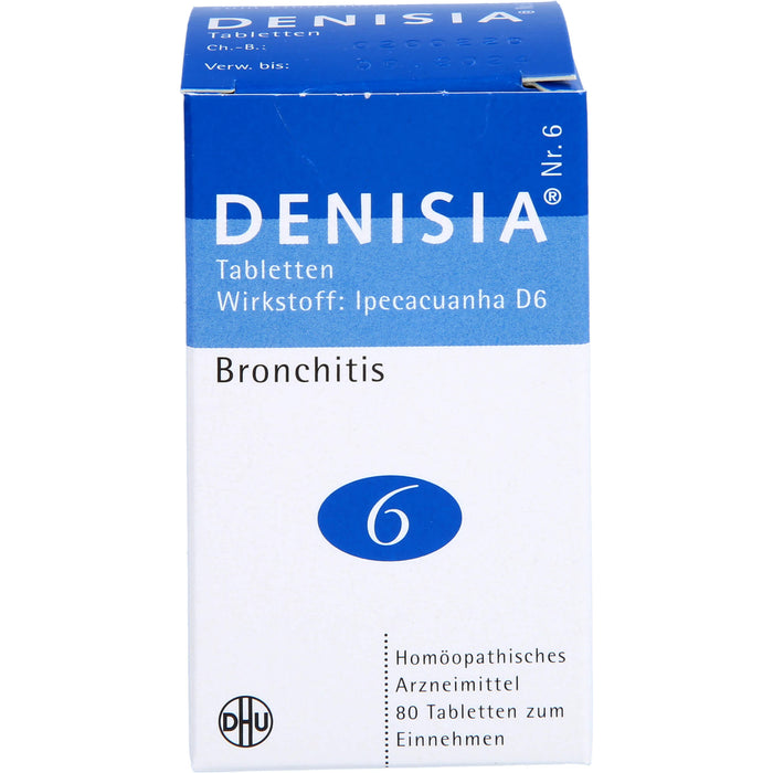 DHU DENISIA Nr. 6 Tabletten bei Atemwegserkrankungen, 80 pcs. Tablets