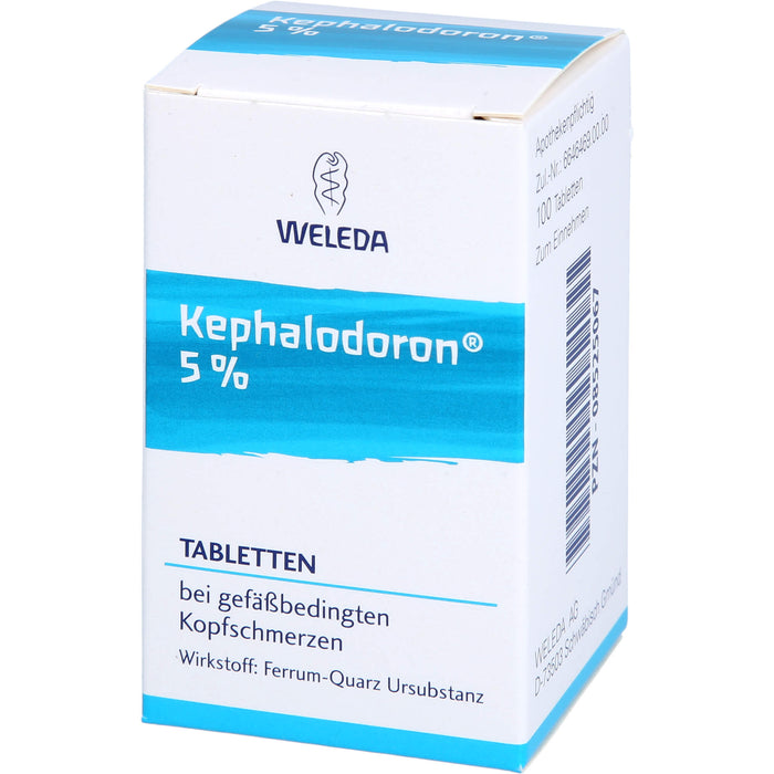 WELEDA Kephalodoron 5% Tabletten bei gefäßbedingten Kopfschmerzen, 100 St. Tabletten