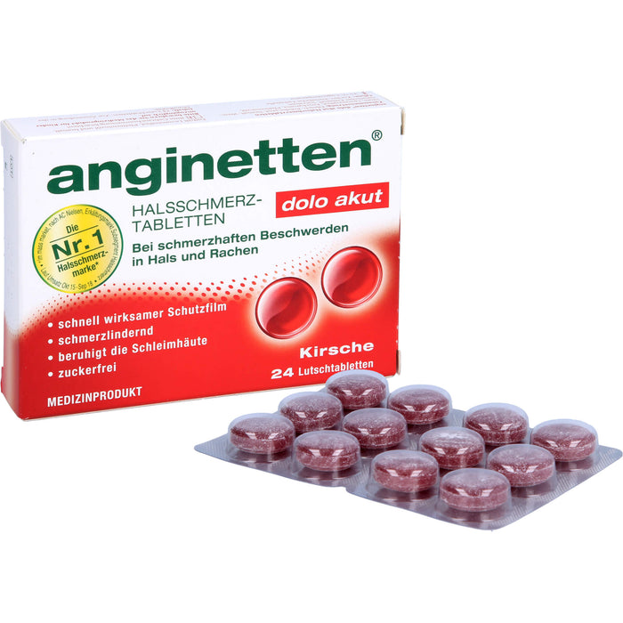 anginetten dolo akut Halstabletten Kirsche, 24 St. Tabletten