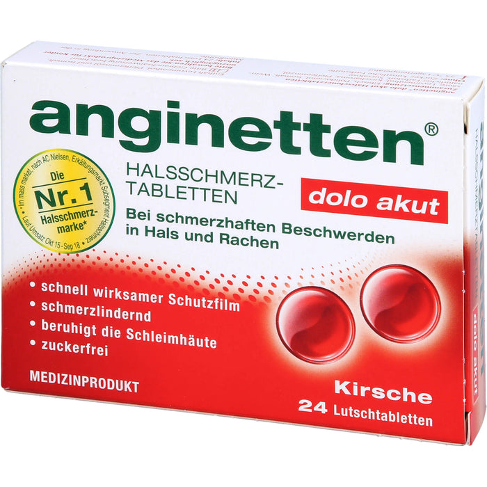 anginetten dolo akut Halstabletten Kirsche, 24 pc Tablettes