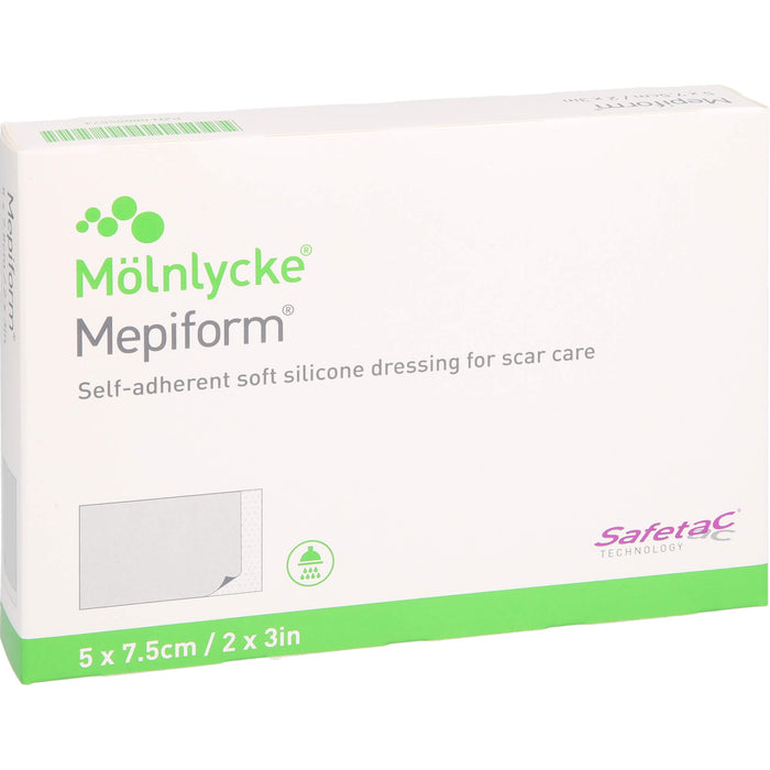 Mepiform 5 x 7.5 cm Silikonverband zur Narbenbehandlung, 5 pc Pansements