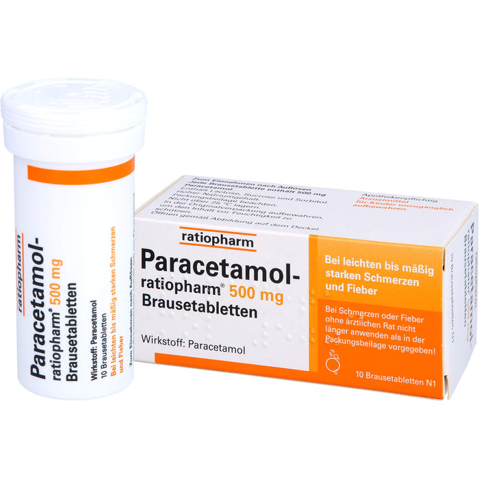 Paracetamol-ratiopharm 500 mg Brausetabletten, 10 St. Tabletten