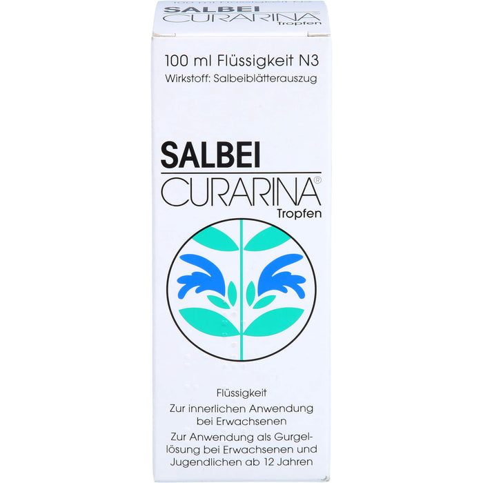 SALBEI CURARINA Tropfen bei Entzündungen im Mund- und Rachenraum, 100 ml Solution