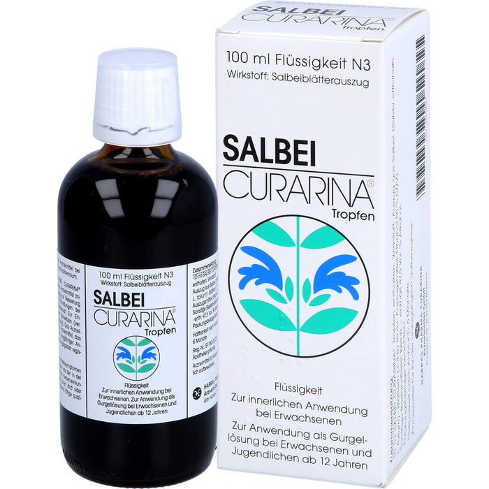 SALBEI CURARINA Tropfen bei Entzündungen im Mund- und Rachenraum, 100 ml Solution