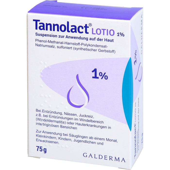 Tannolact Lotio 1 % Suspension zur Anwendung auf der Haut, 75 g Lotion