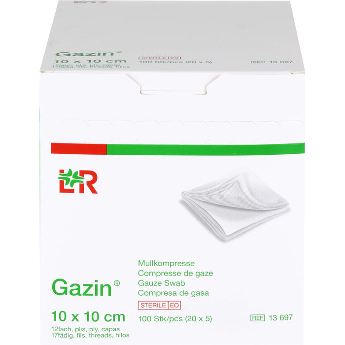 Gazin Kompressen steril 10x10cm, 20X5 St KOM