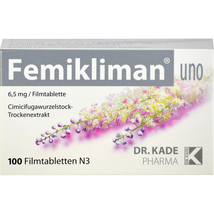 DR. KADE Femikliman uno Filmtabletten bei Wechseljahresbeschwerden, 100 pc Tablettes