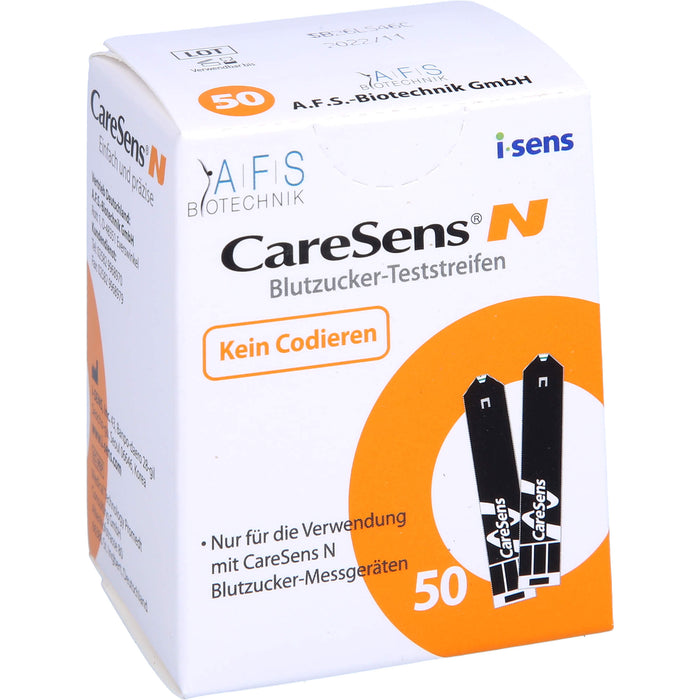 CareSens-N Blutzuckerteststreifen (auto.codierend), 50 pc Bandelettes réactives