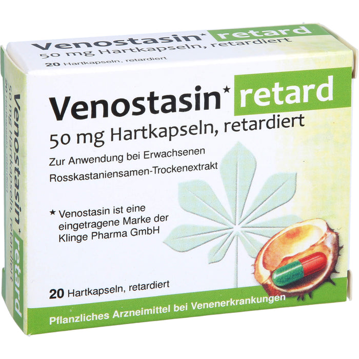 Venostasin retard 50 mg Hartkapseln bei Venenerkrankungen, 20 pcs. Capsules