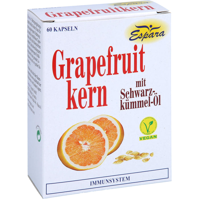 Espara Grapefruitkern mit Schwarzkümmel-Öl Kapseln, 60 St. Kapseln