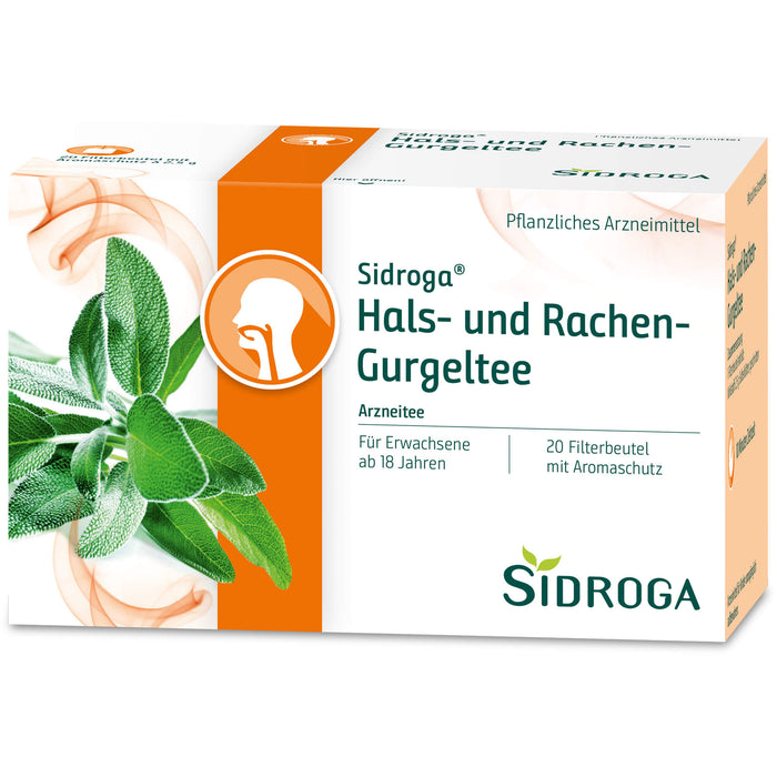 Sidroga Hals-und Rachen-Gurgeltee, 20 St. Filterbeutel