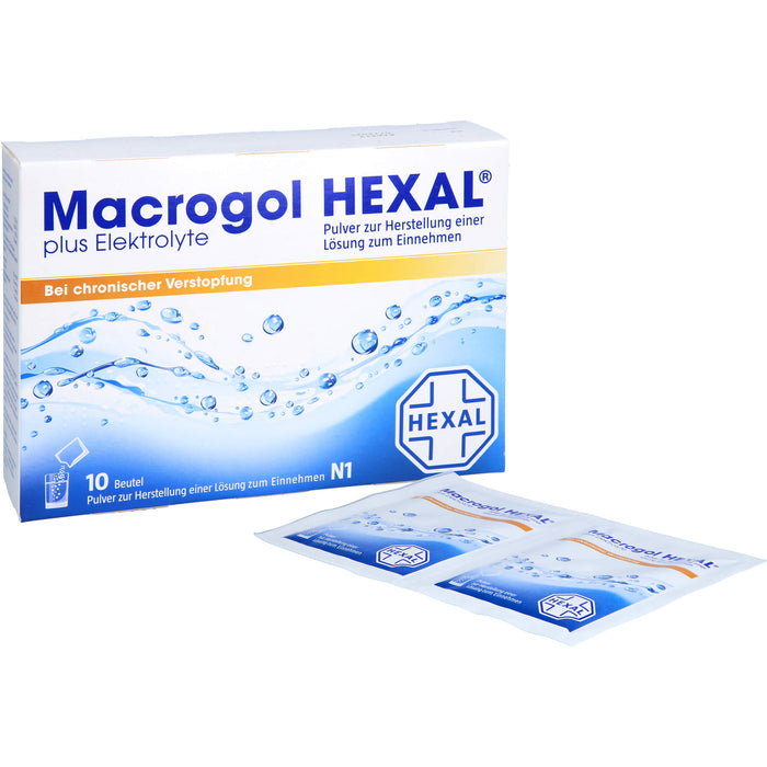 Macrogol HEXAL plus Elektrolyte, 10 pcs. Sachets