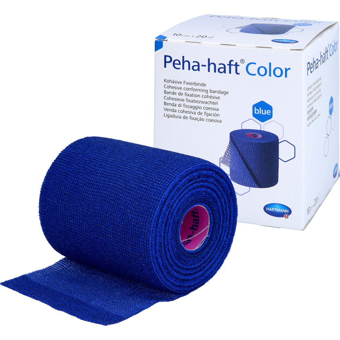 Peha-haft Color kohäsive Fixierbinde 10 cm x 20 m blau, 1 pcs. Bandage