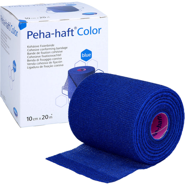 Peha-haft Color kohäsive Fixierbinde 10 cm x 20 m blau, 1 pc Bandage