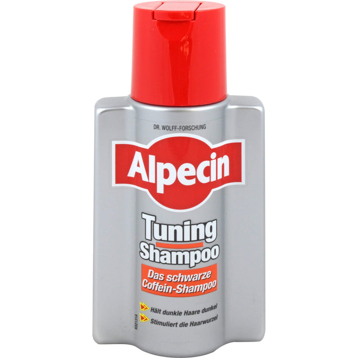 Alpecin Tuning Shampoo hält dunkle Haare dunkel und stimuliert die Haarwurzel, 200 ml Shampoo