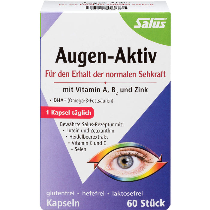 Salus Augen-Aktiv Kapseln für den Erhalt der normalen Sehkraft, 60 pc Capsules