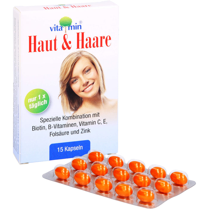 Vitamin Haut & Haare Kapseln, 15 pc Capsules