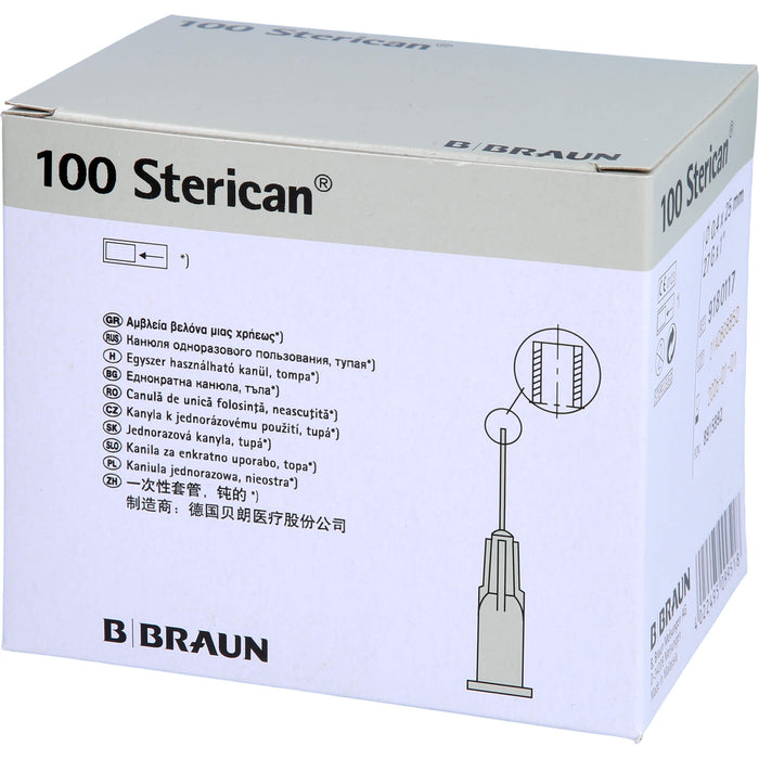 B. BRAUN Sterican Einmalkanülen für Dental-Anästhesie G27 x 1 Zoll 25 mm x 0,40 mm grau, 100 pcs. Cannulas