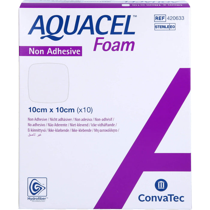 AQUACEL foam Schaumverband mit Hydrofiber 10 x 10 cm, 10 pc Pansements