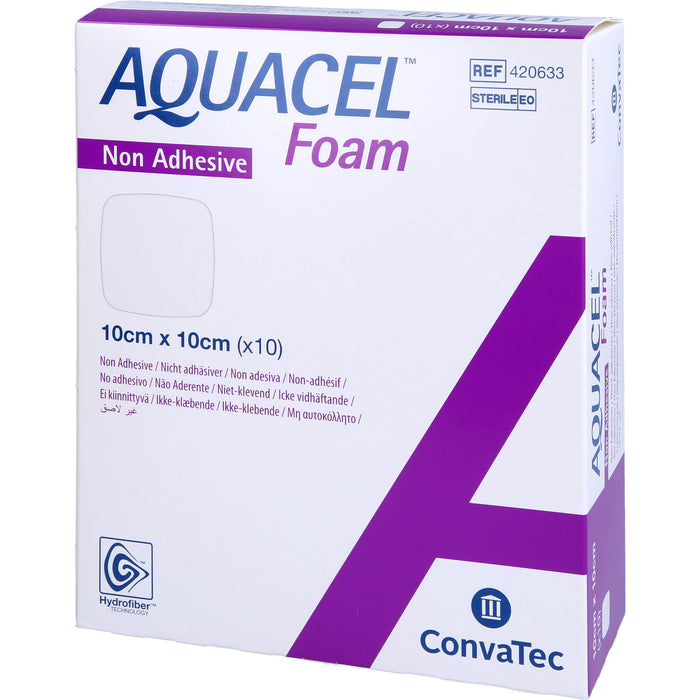 AQUACEL foam Schaumverband mit Hydrofiber 10 x 10 cm, 10 pc Pansements