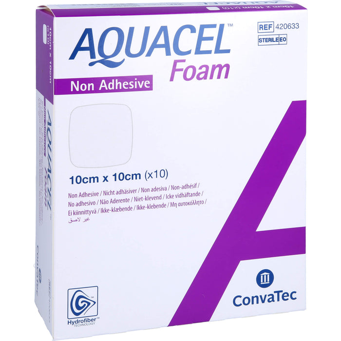 AQUACEL foam Schaumverband mit Hydrofiber 10 x 10 cm, 10 pcs. Wound dressings