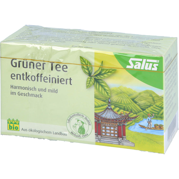 Salus Grüner Tee entkoffeiniert, 15 pc Sac filtrant