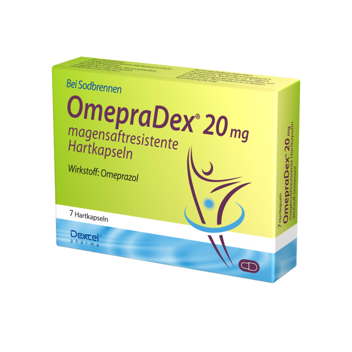 OmepraDex 20 mg Kapseln bei Sodbrennen, 7 pcs. Capsules