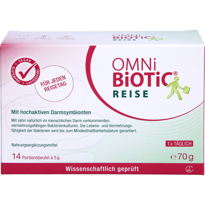 OMNi-BiOTiC Reise mit aktiven und vermehrungsfähigen Darmsymbionten für Reisen, 14 pcs. Sachets