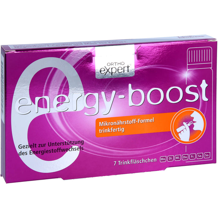 Orthoexpert energy-boost Trinkfläschchen gezielt zur Unterstützung des Energiestoffwechsels, 7 pcs. Ampoules