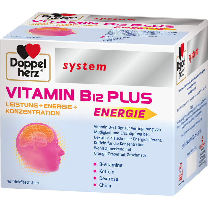 Doppelherz system Vitamin B12 Plus Trinkfläschchen, 30 St. Ampullen