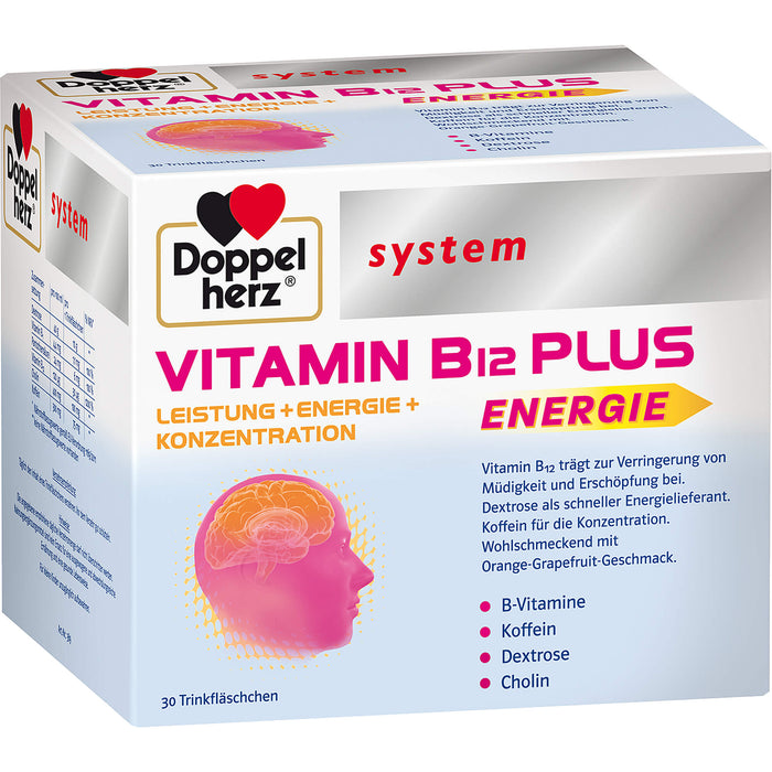 Doppelherz system Vitamin B12 Plus Trinkfläschchen, 30 pc Ampoules