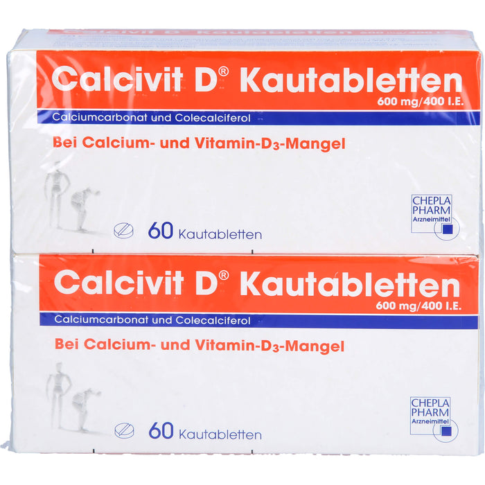 Calcivit D Kautabletten, 600 mg/400 I.E., 120 St. Tabletten