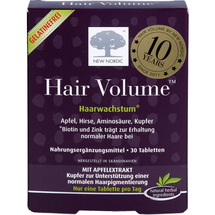 NEW NORDIC Hair Volume Haarwachstum Tabletten, 30 pc Tablettes