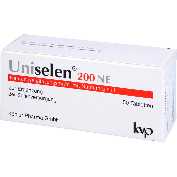 Uniselen 200 NE Tabletten zur Selenversorgung, 50 pcs. Tablets