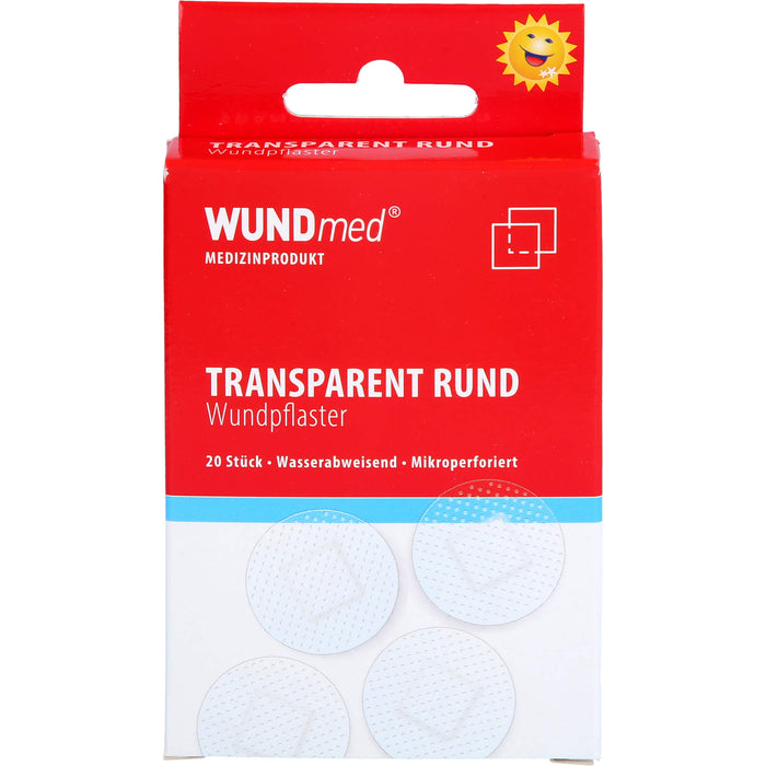 WUNDmed Wund-Pflaster rund transparent Ø 2,5 cm, 20 St. Pflaster