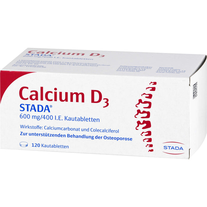 Calcium D3 STADA 600 mg/400 I.E. Kautabletten, 120 St. Tabletten