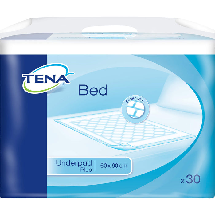 TENA Bed Plus 60 x 90 cm Schutzunterlagen für Betten und Möbel bei Inkontinenz, 30 pc Coussinets