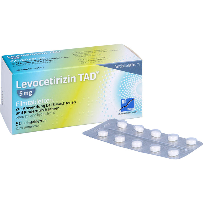 Levocetirizin TAD 5 mg Filmtabletten, 50 pcs. Tablets