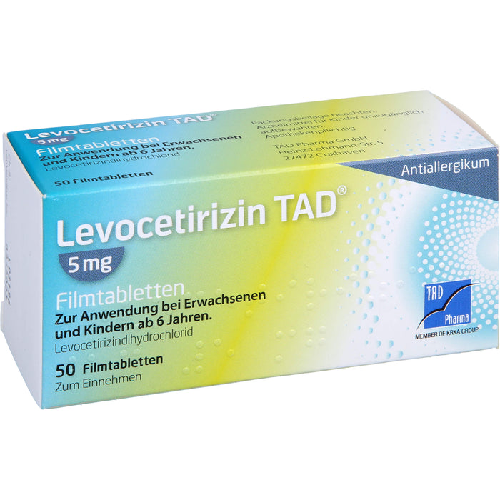 Levocetirizin TAD 5 mg Filmtabletten, 50 pc Tablettes