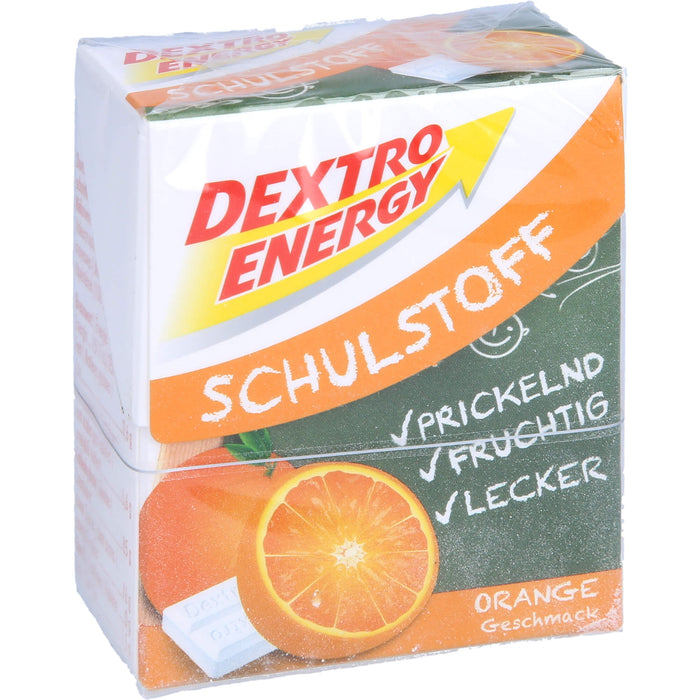 DEXTRO ENERGY Schulstoff Täfelchen Orange, 50 g Tablets