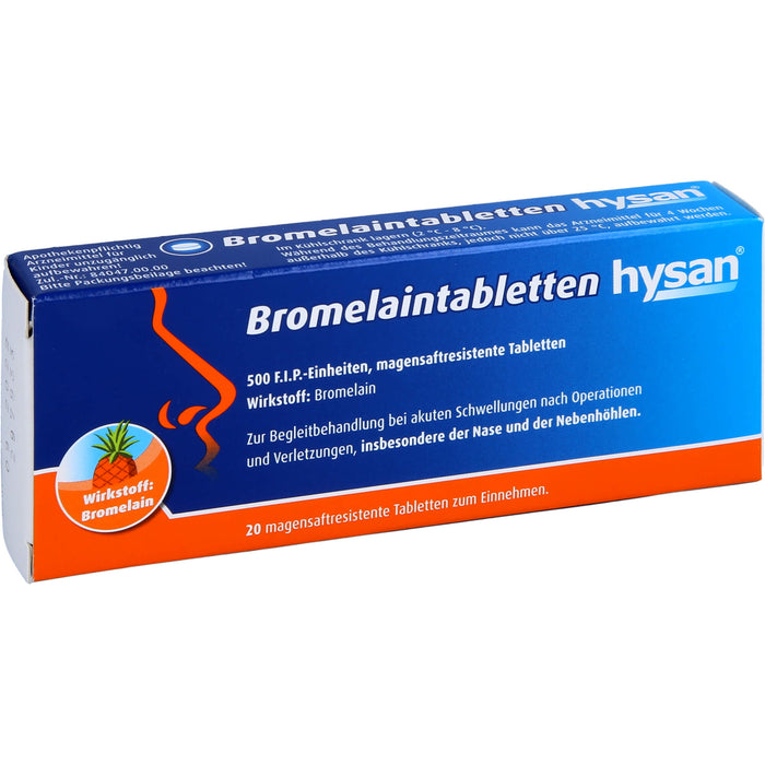 Bromelaintabletten hysan, 20 pcs. Tablets