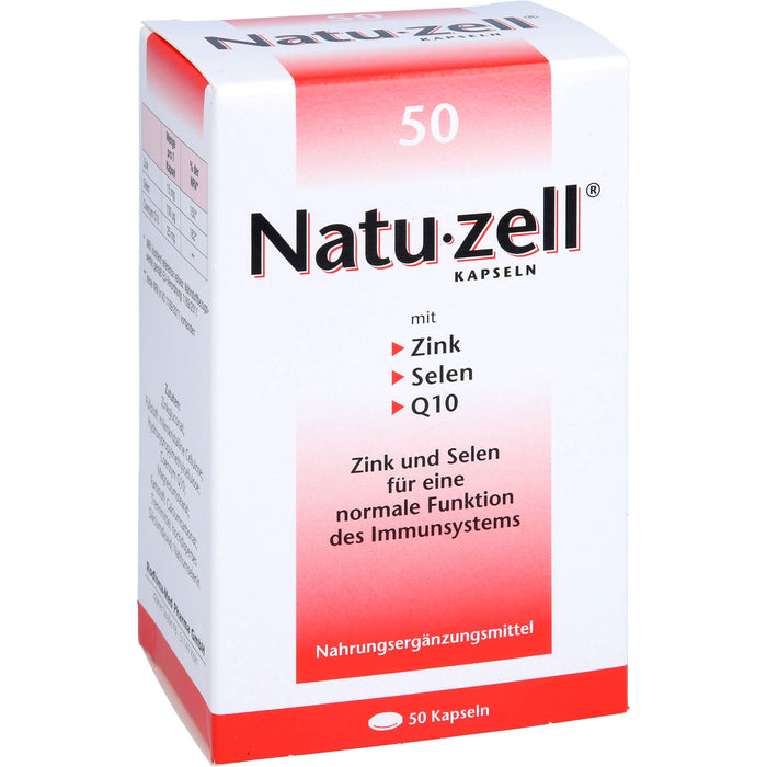 Natu-zell mit Zink, Selen, Q12 Kapseln, 50 pc Capsules