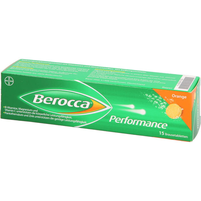 Berocca Performance Orange Brausetabletten, 15 pc Tablettes